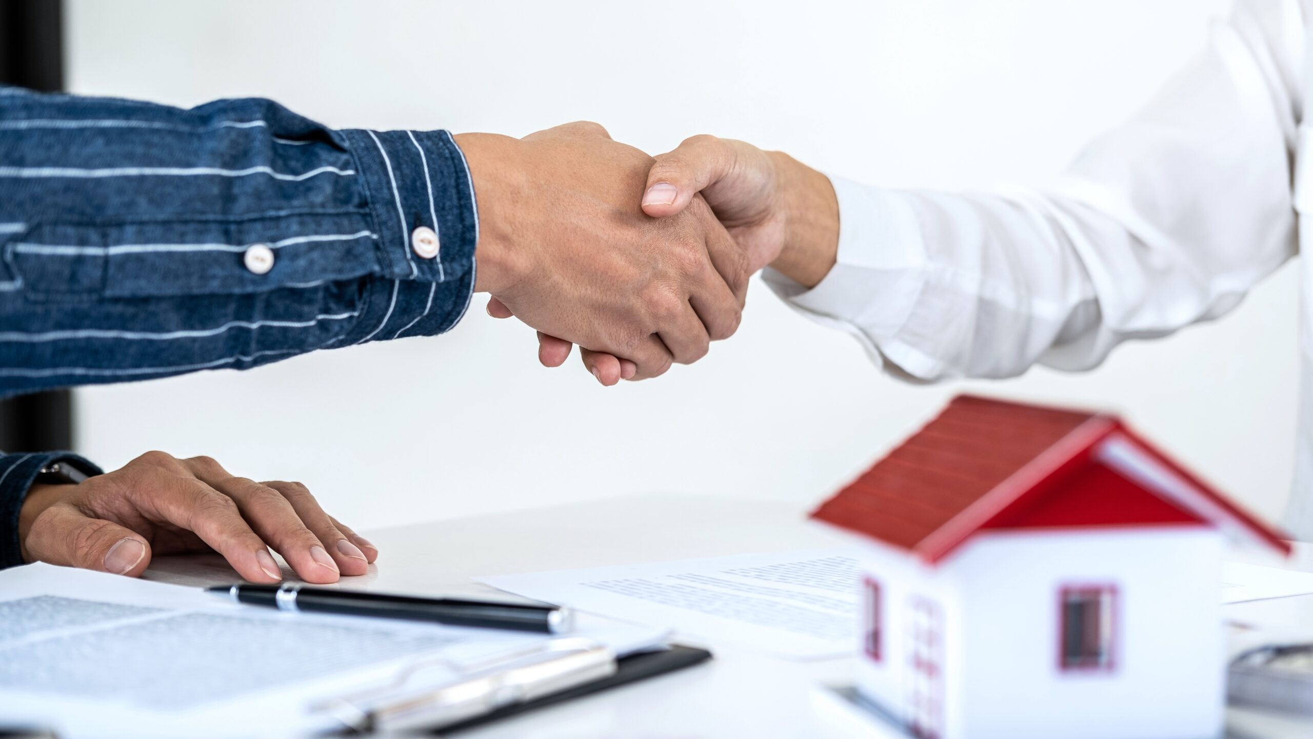 握手をしている様子